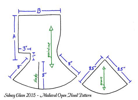 medieval hood sewing pattern.